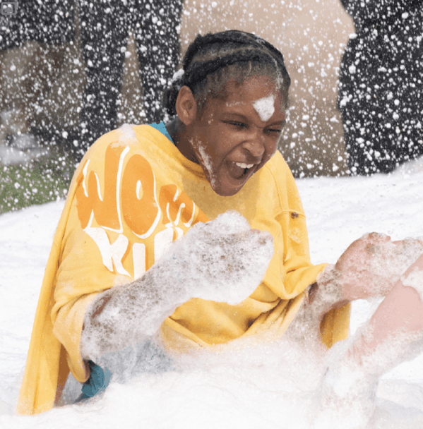 More Childhood Please Magazine - Girl in foam bubbles