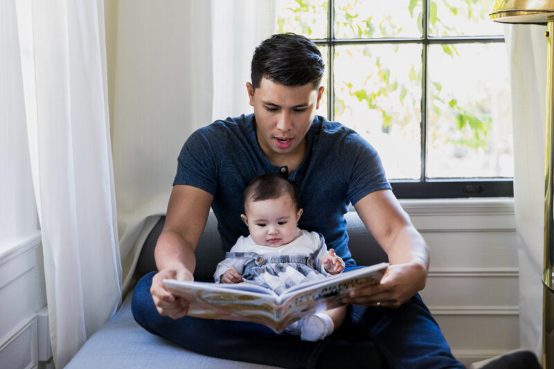 It's never too early to read to your baby. 