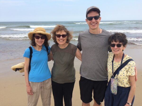 Sally Phillips at the beach