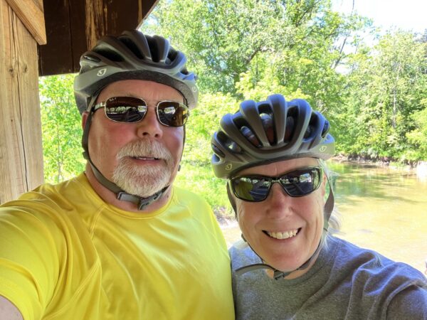Joe and Margie Fetscher on a bike ride