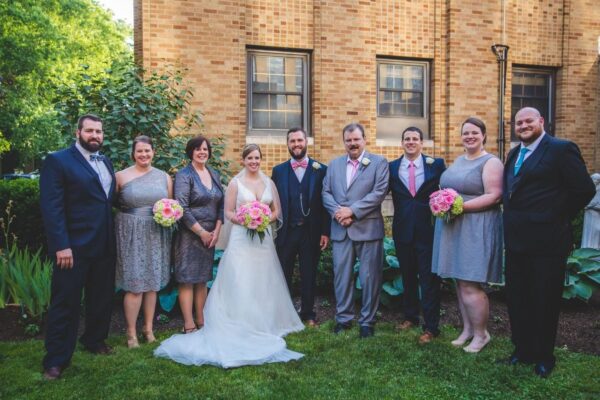 The Oldfield family at Leah's wedding