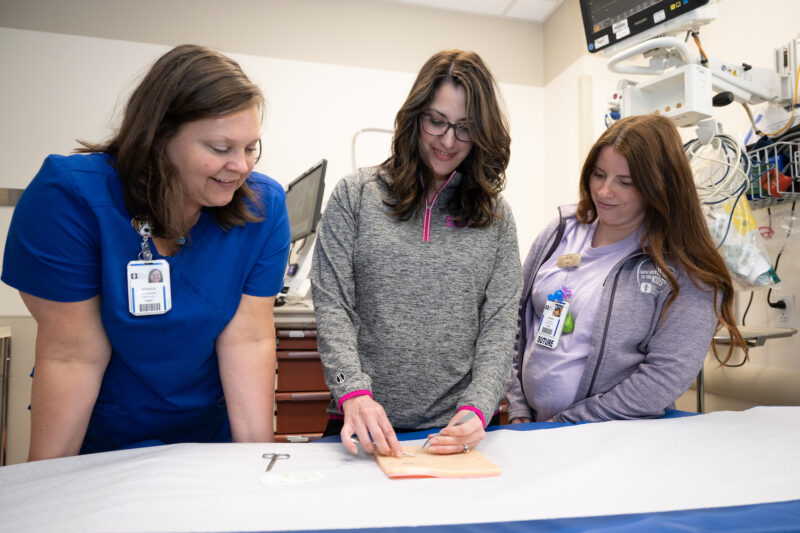 Jennifer Marshal with other members of the suture team