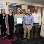 Michelle Craver receives Delta Omega 2023 Excellence in Nursing Award Michelle Craver Award Group Photo