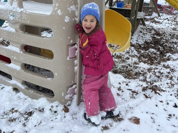 Evelyn Horsfall wears BILLY boots in snow