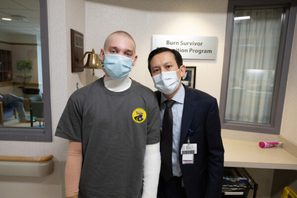 Cameron Costello and Dr. Richard Lou, Akron Children's