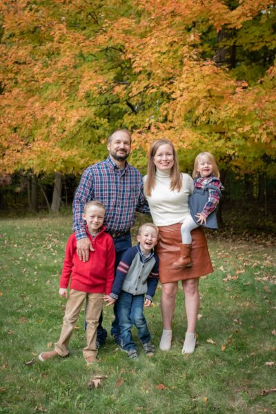 Harrison Huntington and family including dad Dr. Justin Huntington