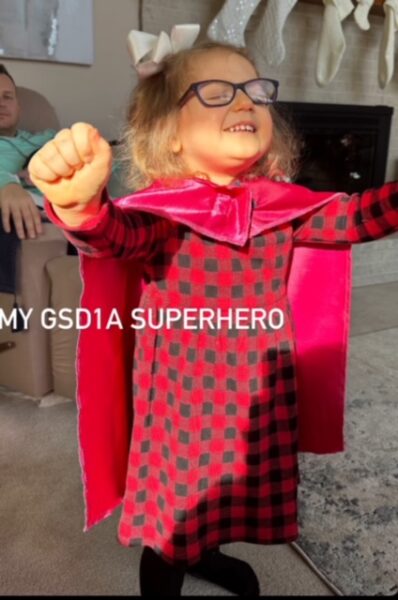 Quinn Williams wears her superhero cape for GSD1A