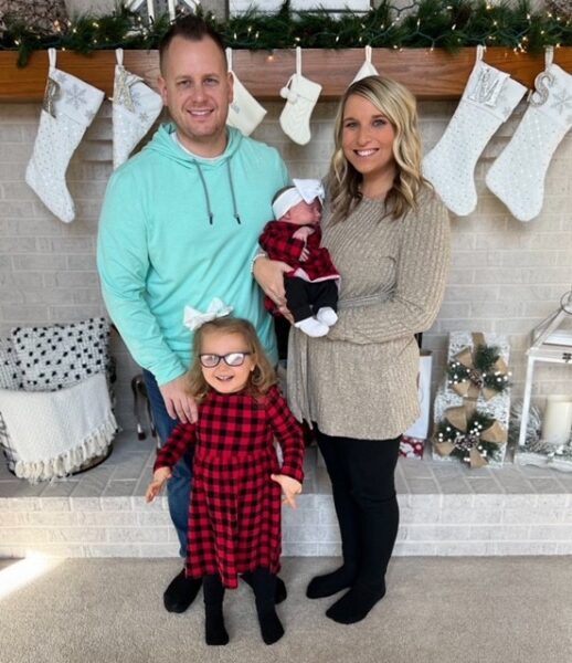 Richie and Kelsey Williams with baby Claire and Quinn