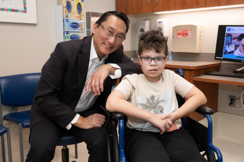 Patient Ezra Swartzentruber and Dr. Dan Choo