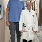 Sam Jimenez and Dr. Ira Taub - blue T