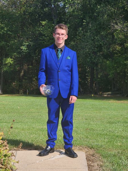 Neurology patient Conner Butler's homecoming photo.