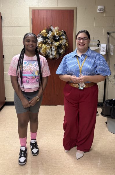 Patient Skyy Davis with Community Health Worker Melody Strait