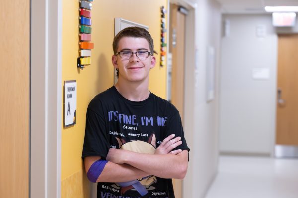 Conner Butler, patient with implanted responsive neurostimulator (RNS) device.