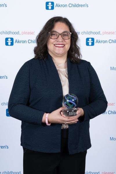 Community Health Worker Melody Strait with 2025 More Childhood Please award
