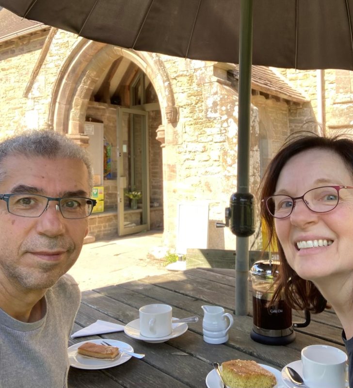 Dr. Martinez traveling with her husband