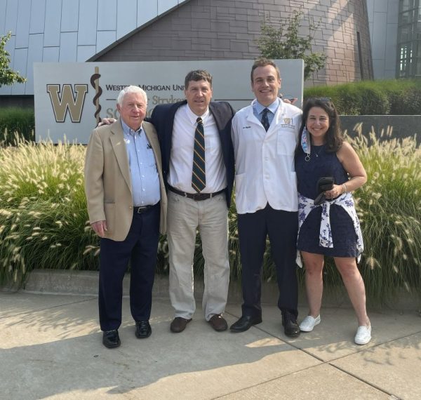 Dr Joe Magoline and family at his medical school graduation