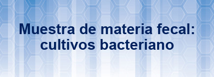 Muestra de materia fecal: cultivos bacteriano